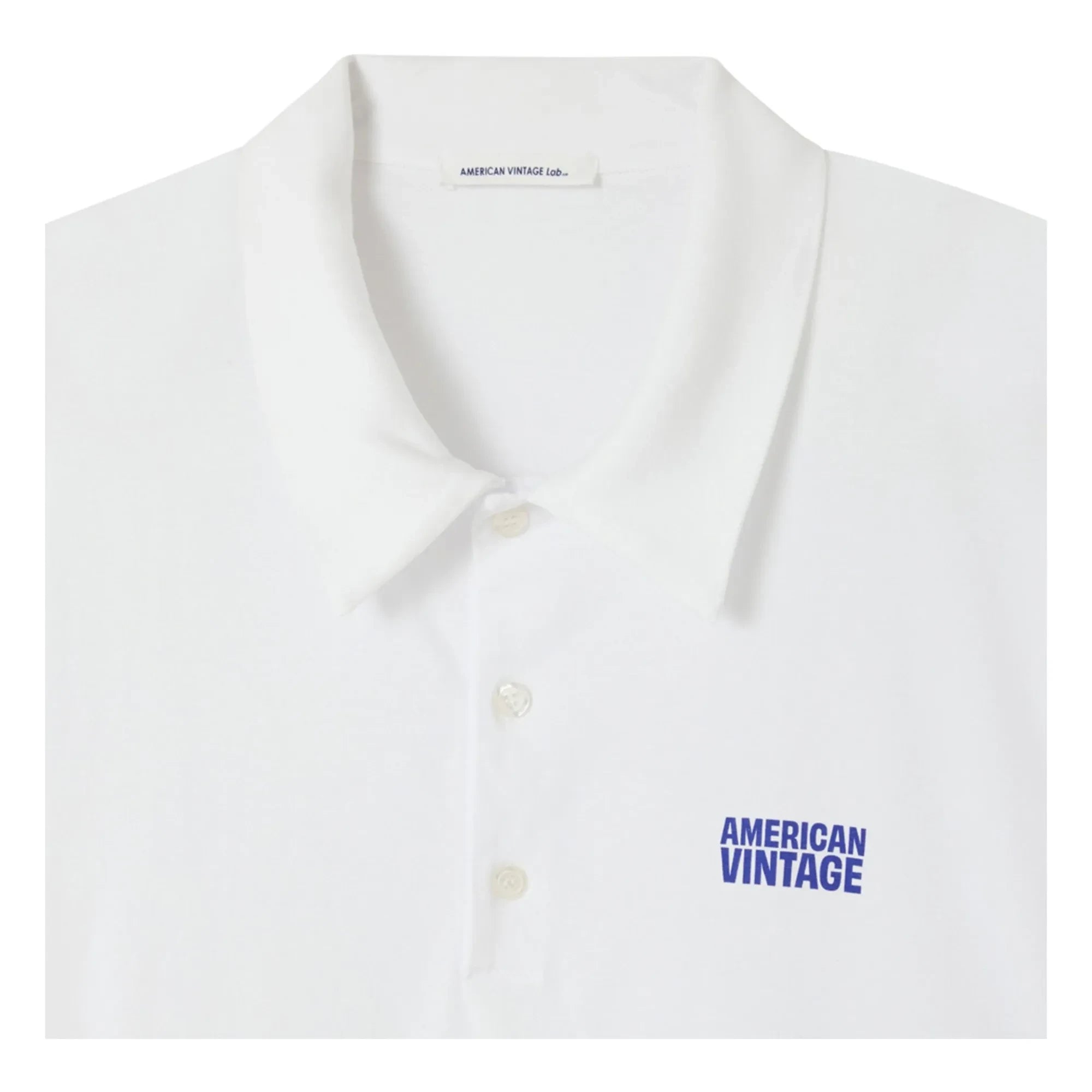 American Vintage - Ample Polo Yaka Tişört | Beyaz