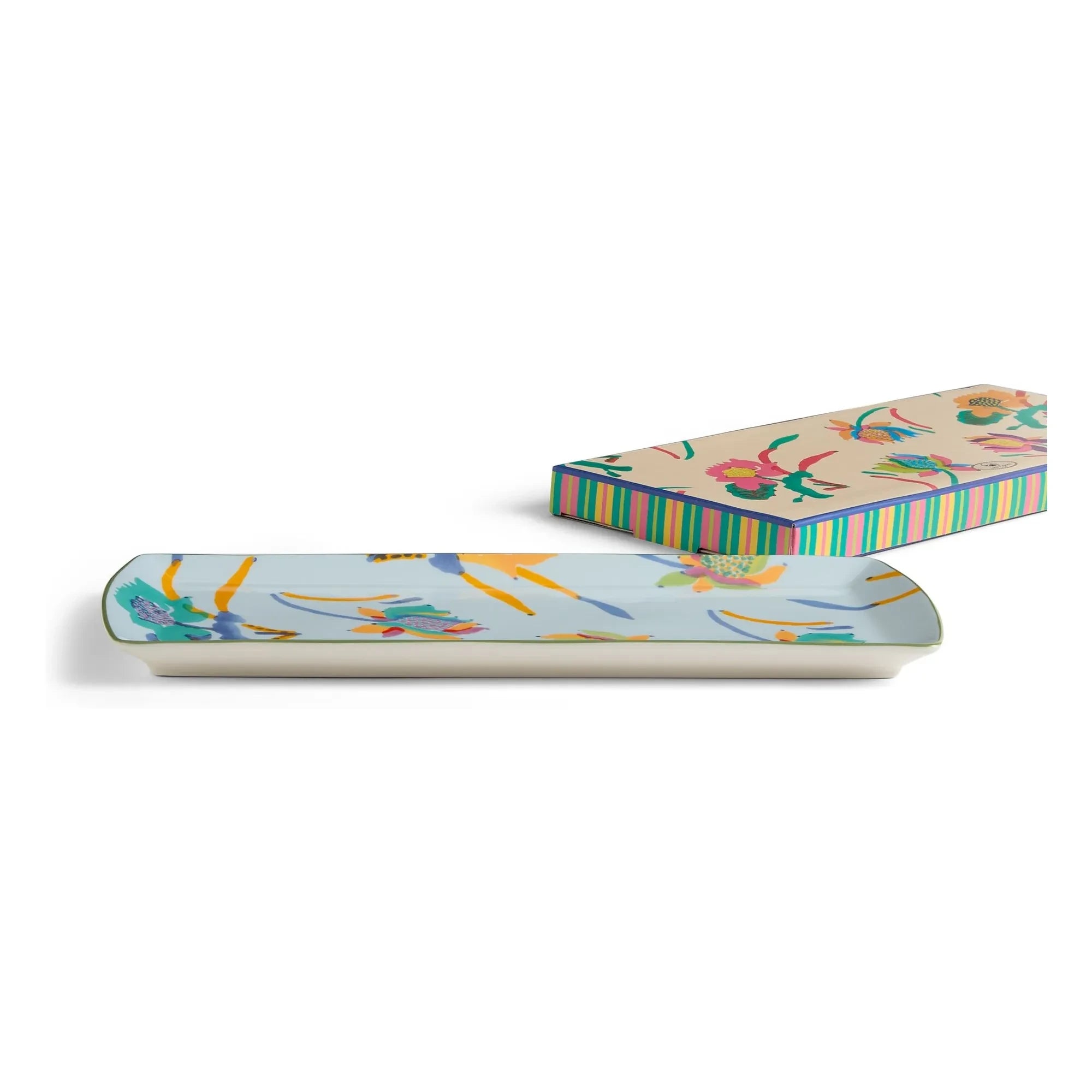 Lisa Corti - Japanese Porcelain Rectangular Tray | Light Blue