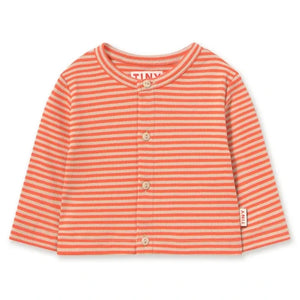 Tinycottons - Organic Cotton Striped Cardigan | Red