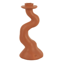 Present Time - Organic Spiral Candle Holder - M | Terracotta