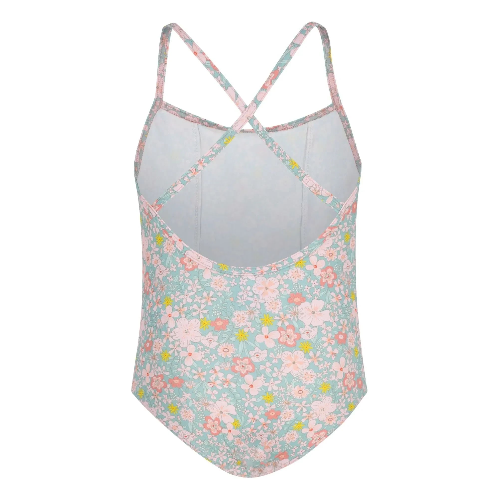 Petit Bateau - Floral Ruffle Swimsuit | Turquoise