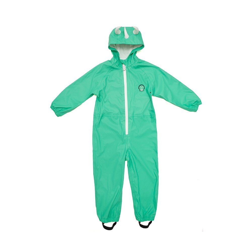 Dinoski - Spike the Dinosaur Kids Raincoat and Rain Overalls Set - 1-2 YEARS OLD 