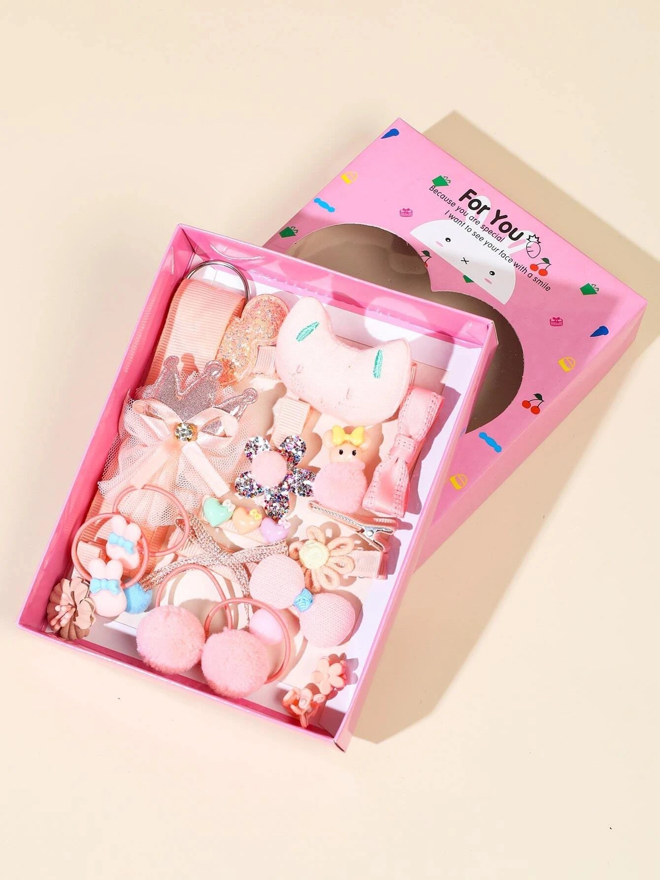 Dinossi - 18 Different Designs Girls Hair Clips and Accessories Set 