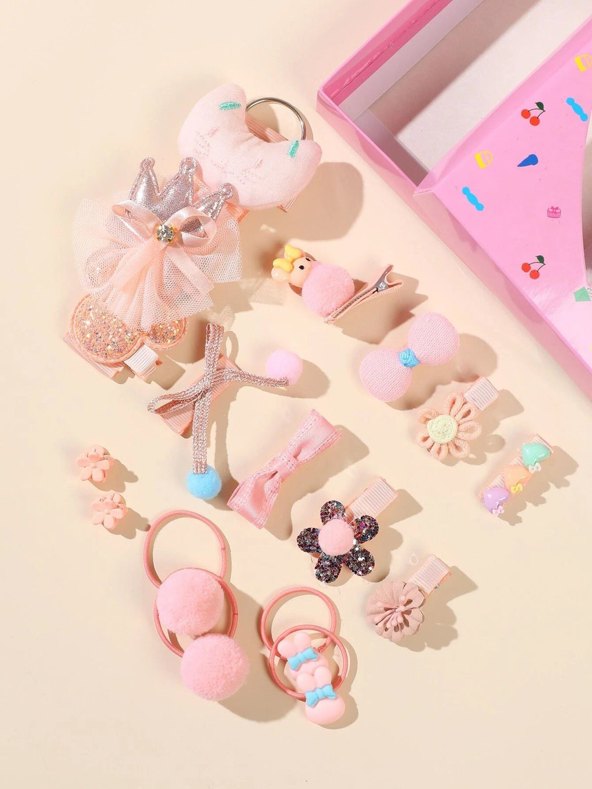 Dinossi - 18 Different Designs Girls Hair Clips and Accessories Set 