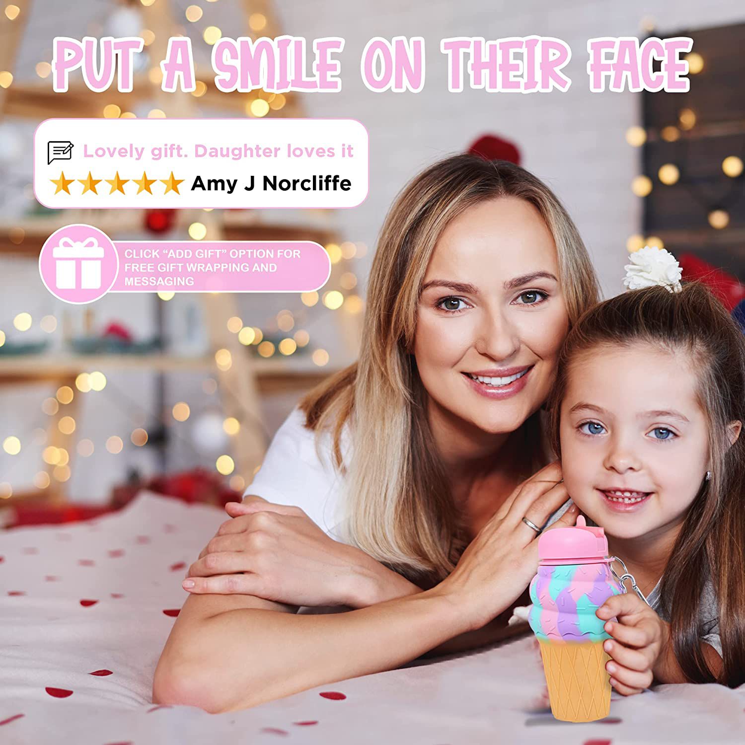 Dinossi - Ice Cream-Shaped BPA-Free Silicone Sippy Cup