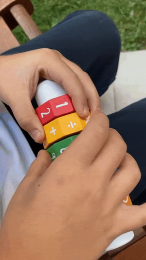 Dinossi - Fun Wooden Roller Math Wheel 