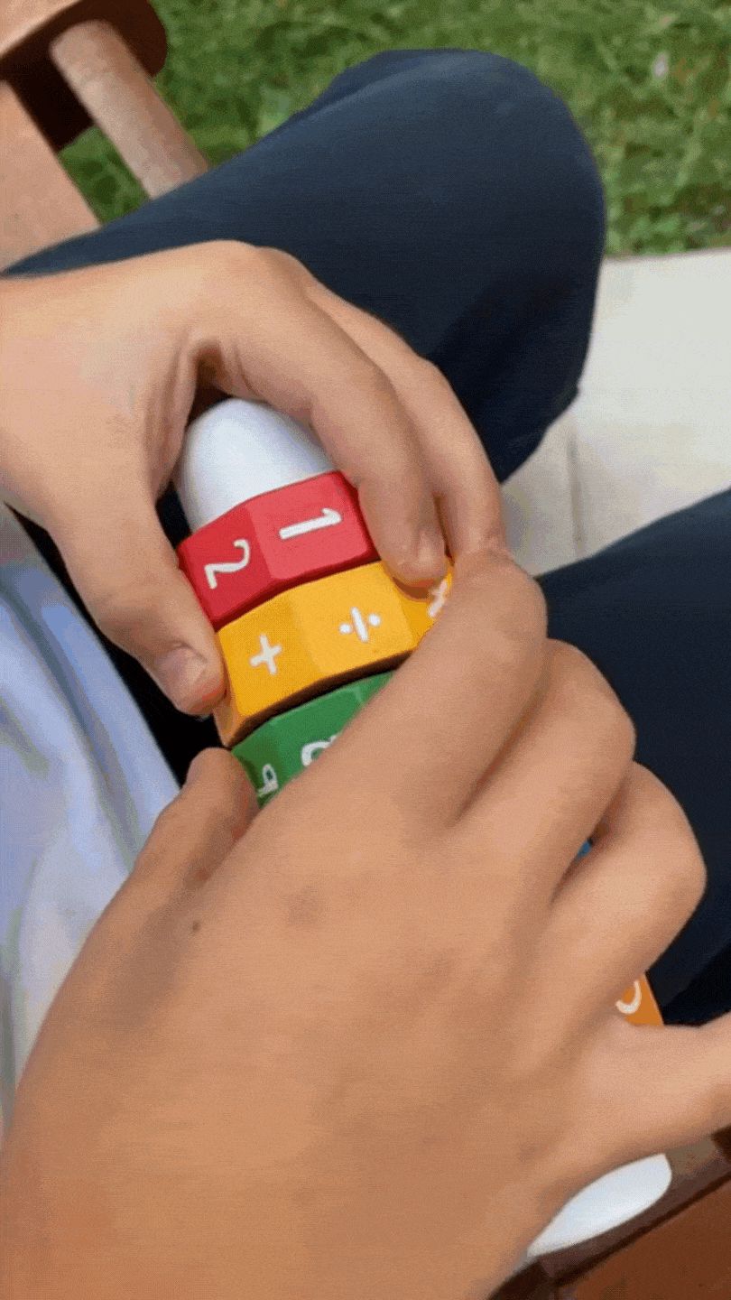 Dinossi - Fun Wooden Roller Math Wheel 