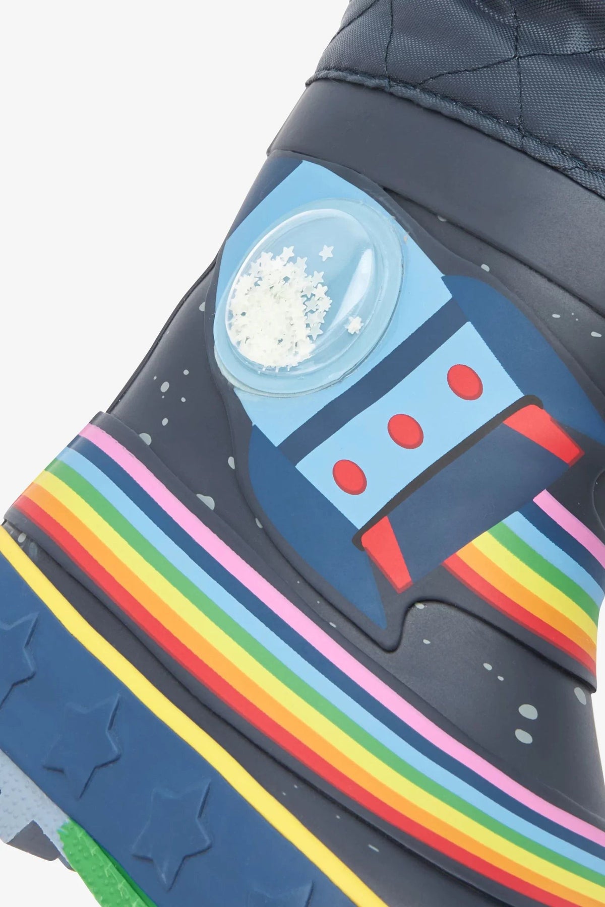 Dinossi - Boys Navy Blue Fur Astronaut Winter Boots - 26.5 