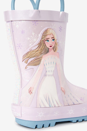 Dinossi - Frozen ELSA Soft Sole Girls Polar Fleece Rain Boots 