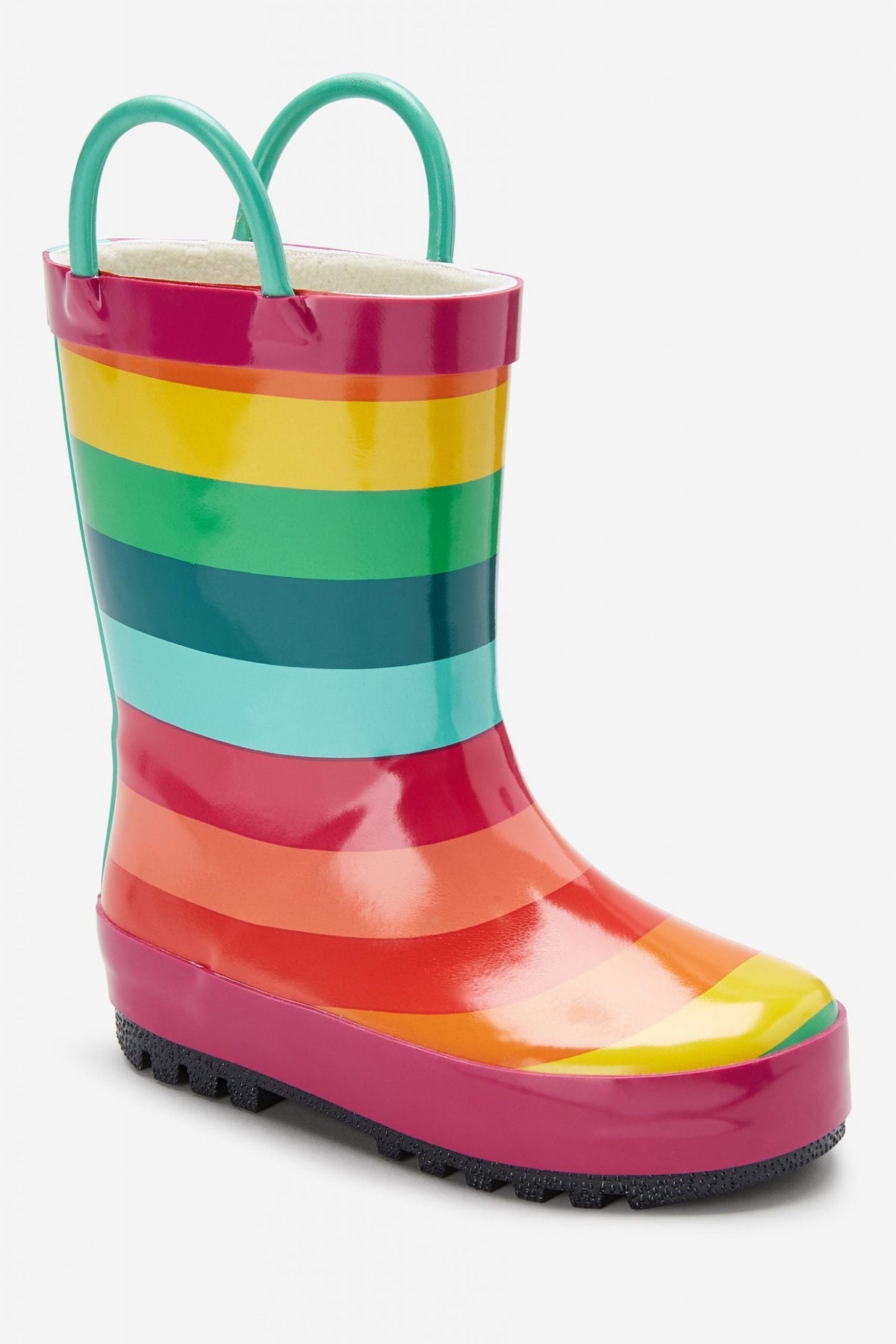 Dinossi - Rainbow Kids Rain and Winter Boots with Handles - 26.5 