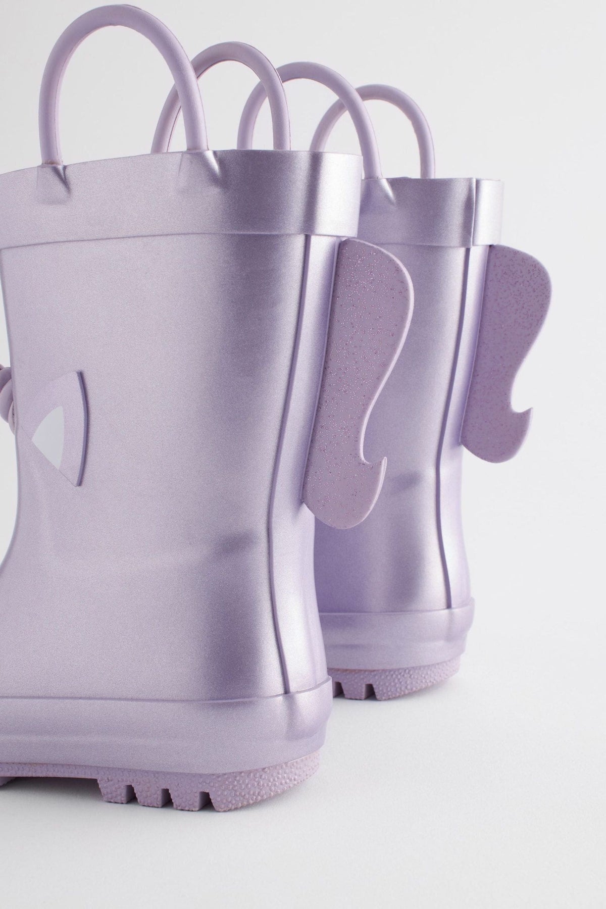 Dinossi - Lilac Purple Unicorn Soft Sole Girls Polar Fleece Rain Boots - 29