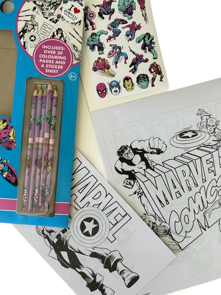 Dinossi - Marvel Coloring Pencils and Coloring Notebook Set