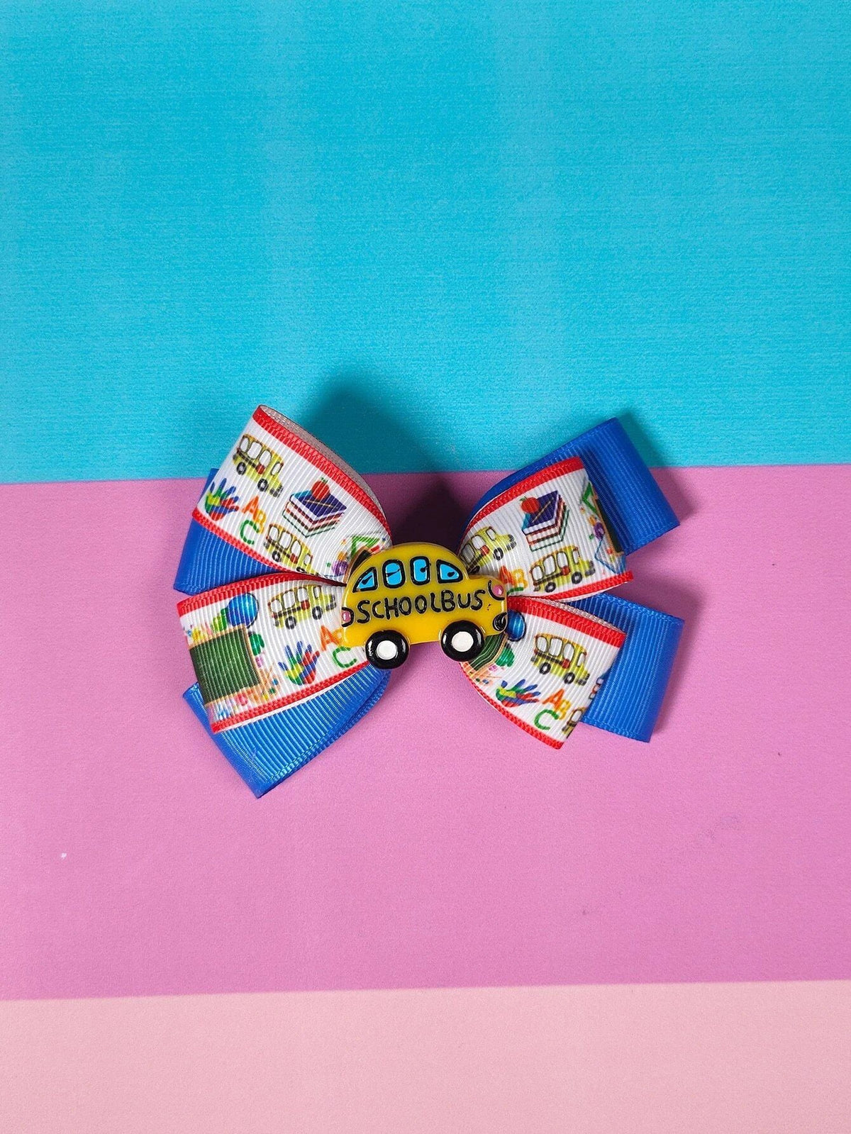 Dinossi - School Bus Design Girls Hair Clip 