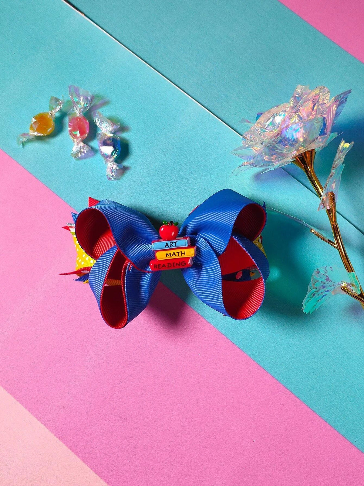 Dinossi - School Love Designed Girls Hair Clip 