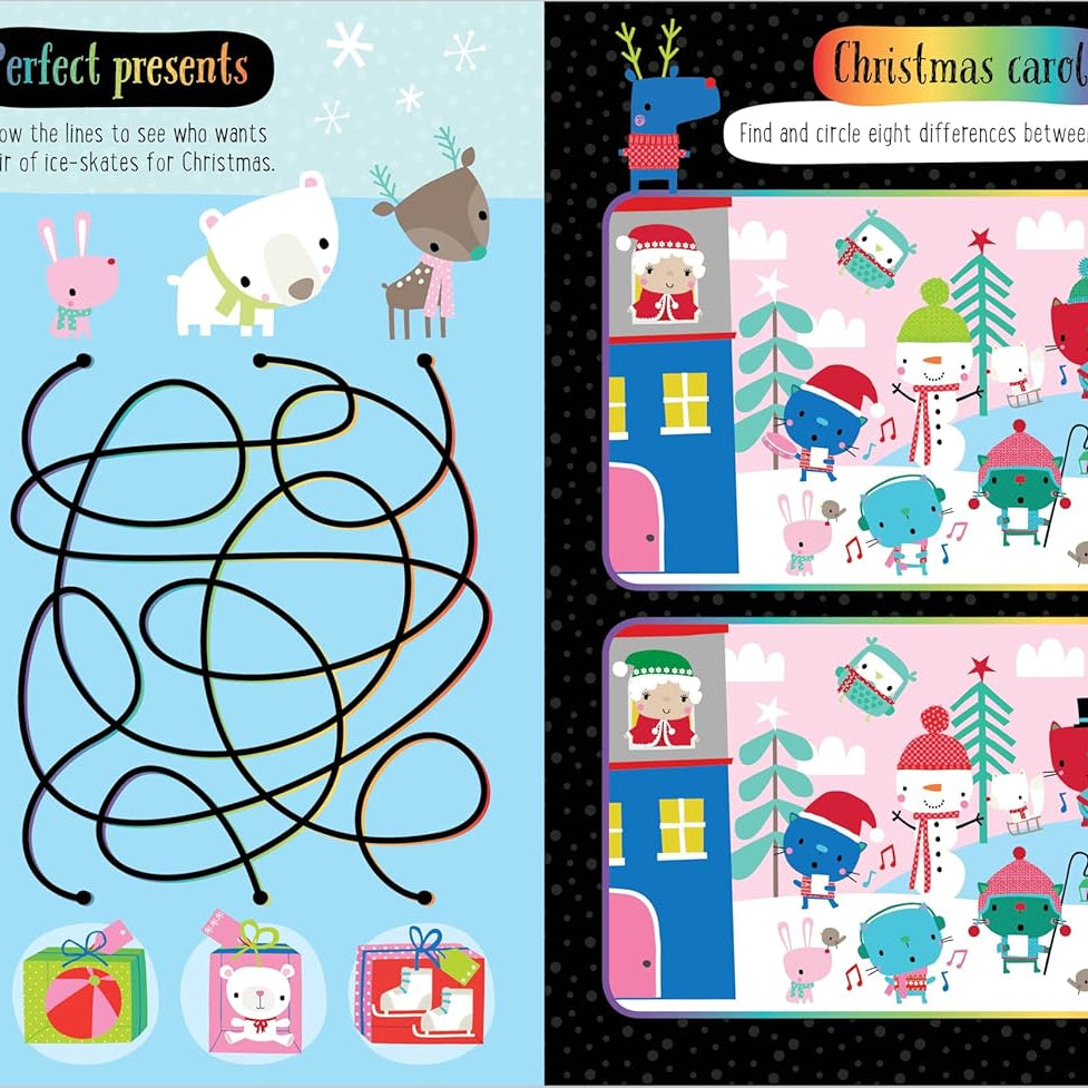 Dinossi - Scratch and Sparkle English Christmas Activity Book