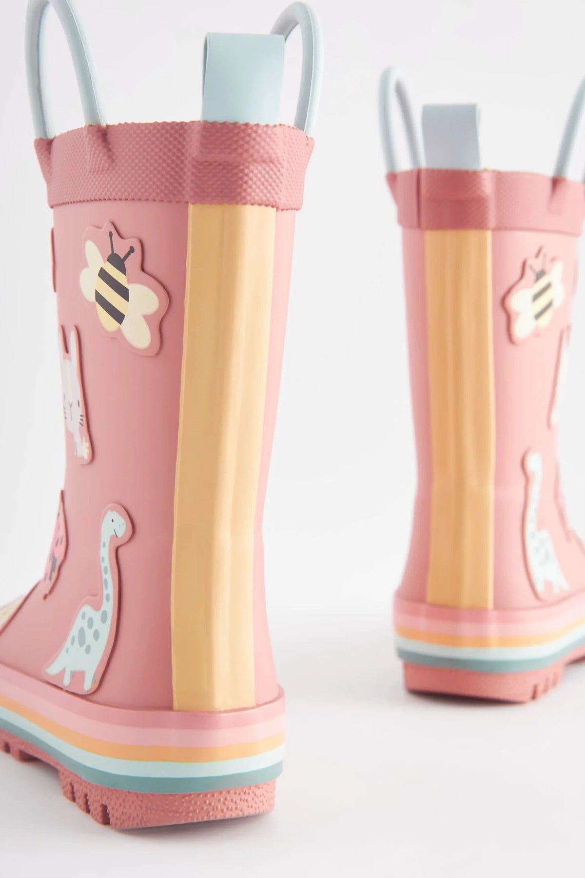 Dinossi - Soft Pink Soft Sole Girls Polar Fleece Rain Boots - 29