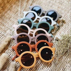 Dinossi - Sustainable Children's Sunglasses Round Model - Brown 