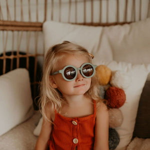 Dinossi - Sustainable Children's Sunglasses Round Model - Brown 