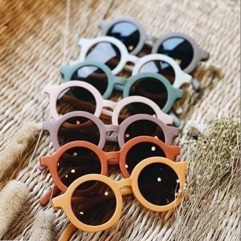 Dinossi - Sustainable Children's Sunglasses Round Model - Brown 