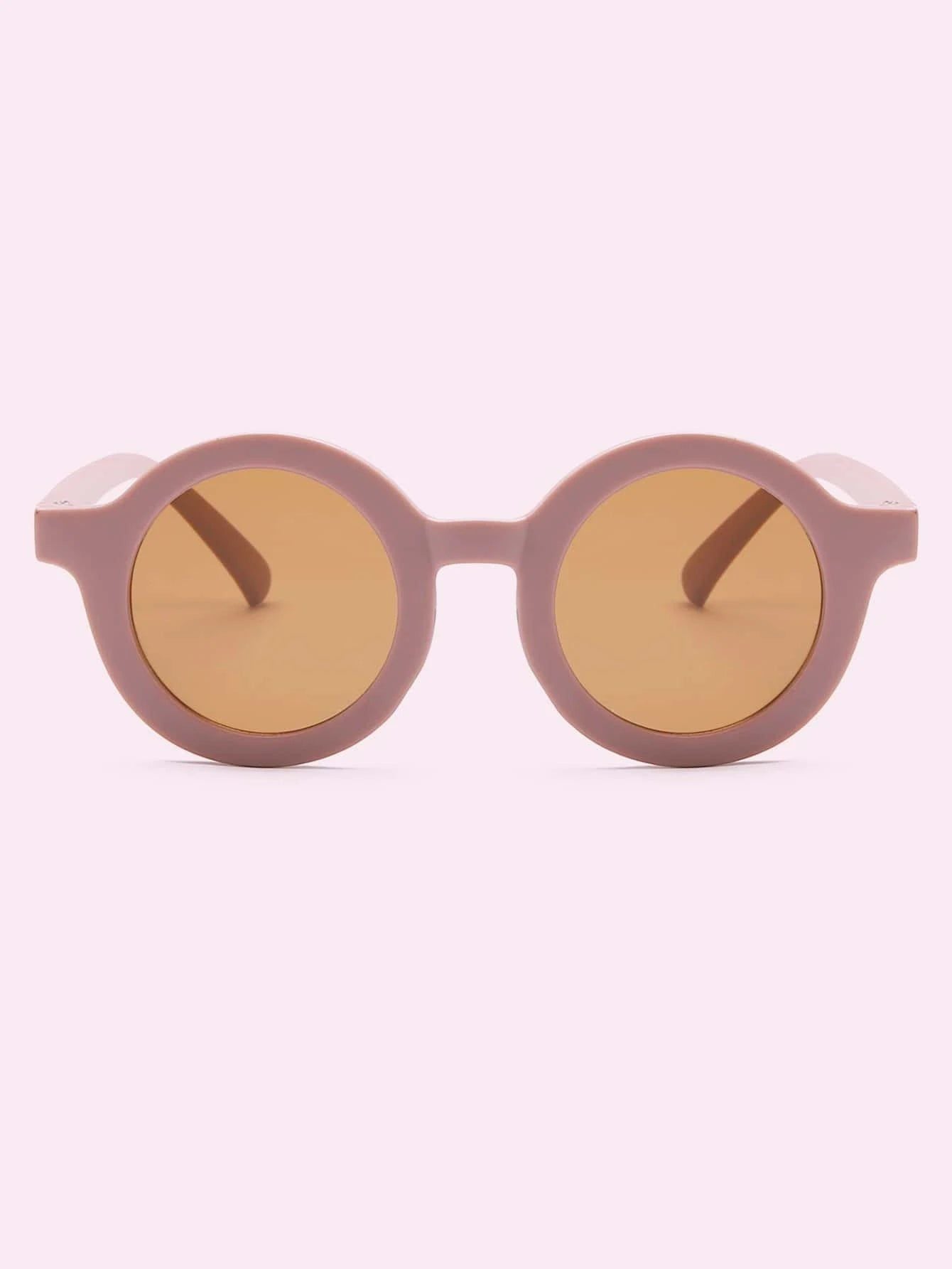 Dinossi - Sustainable Dark Purple Round Kids Sunglasses 