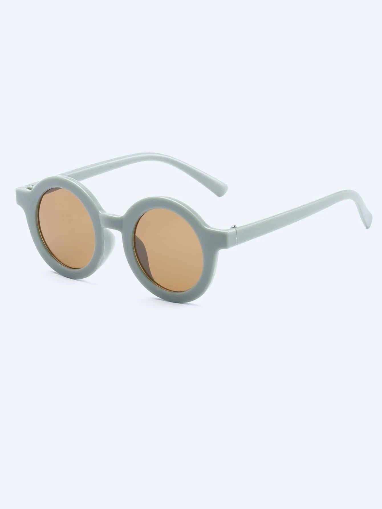 Dinossi - Sustainable Dark Green Round Kids Sunglasses 