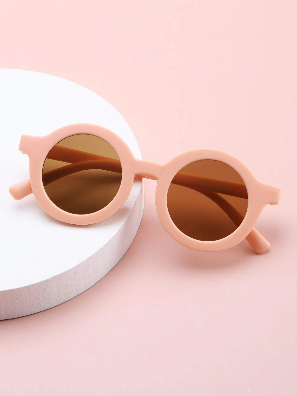 Dinossi - Sustainable Pink Round Kids Sunglasses 