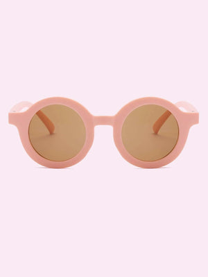 Dinossi - Sustainable Pink Round Kids Sunglasses 