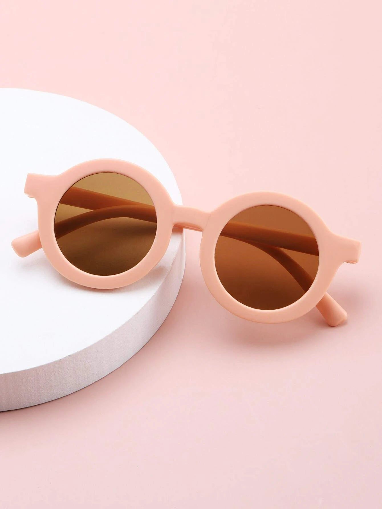 Dinossi - Sustainable Pink Round Kids Sunglasses 