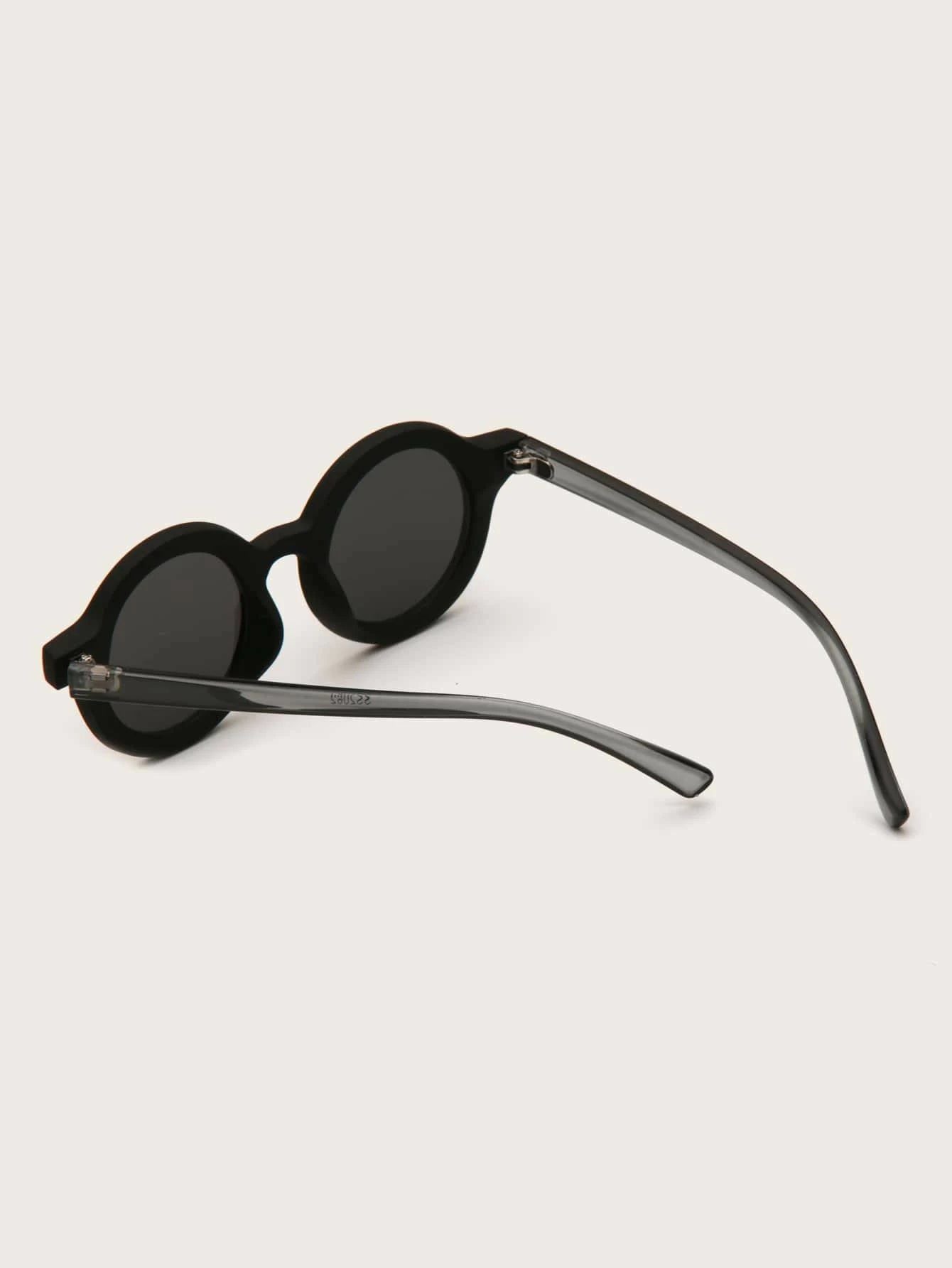 Dinossi - Sustainable Black Round Kids Sunglasses 