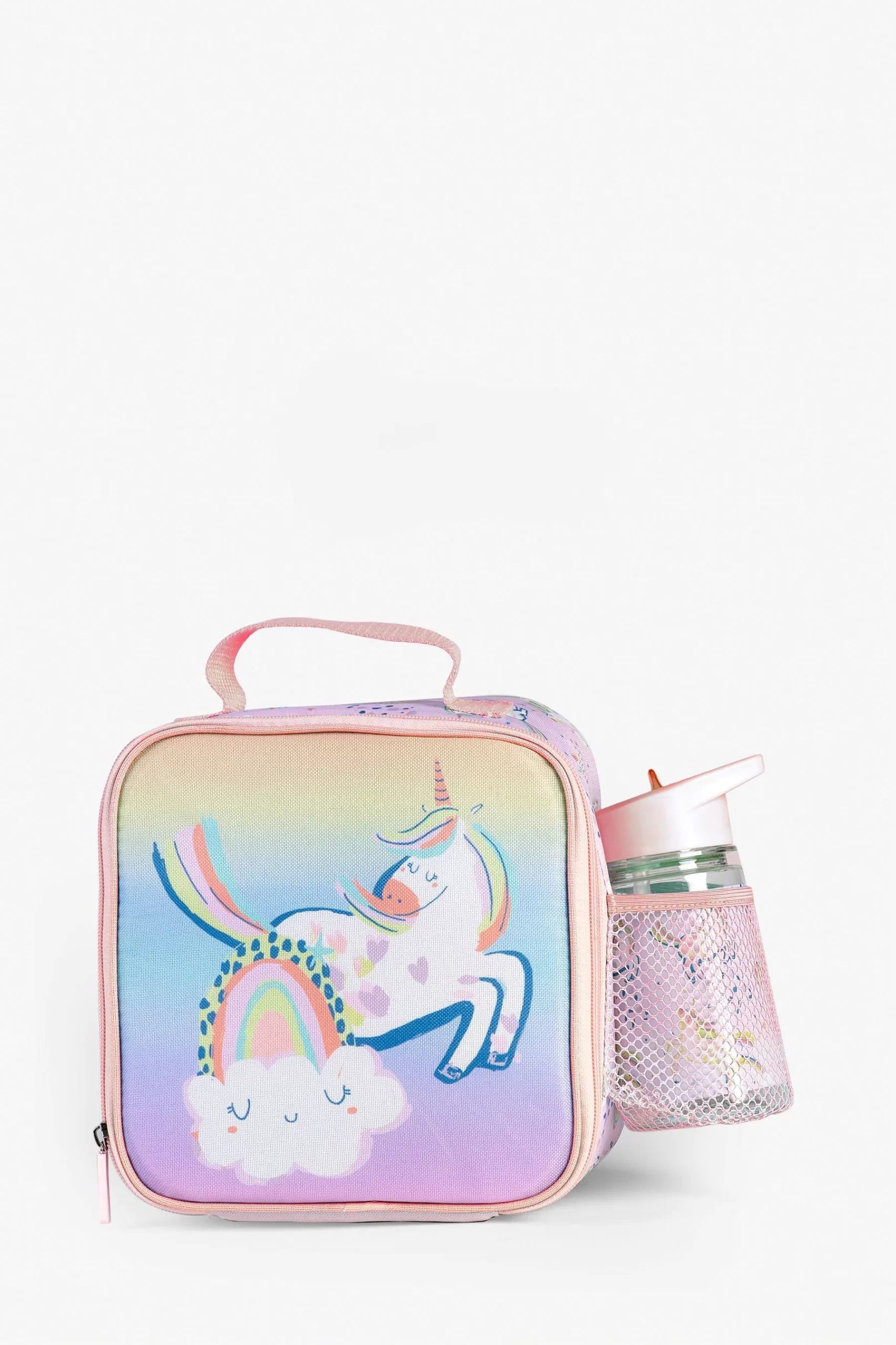 Dinossi - Sweet Unicorn Lunch Bag and BPA-Free Water Bottle Set
