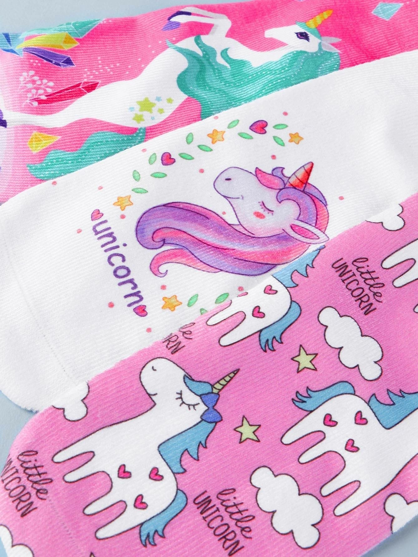 Dinossi - Unicorn Girl's 3-Pack Socks Set