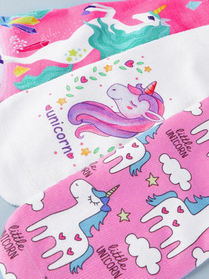 Dinossi - Unicorn Girl's 3-Pack Socks Set