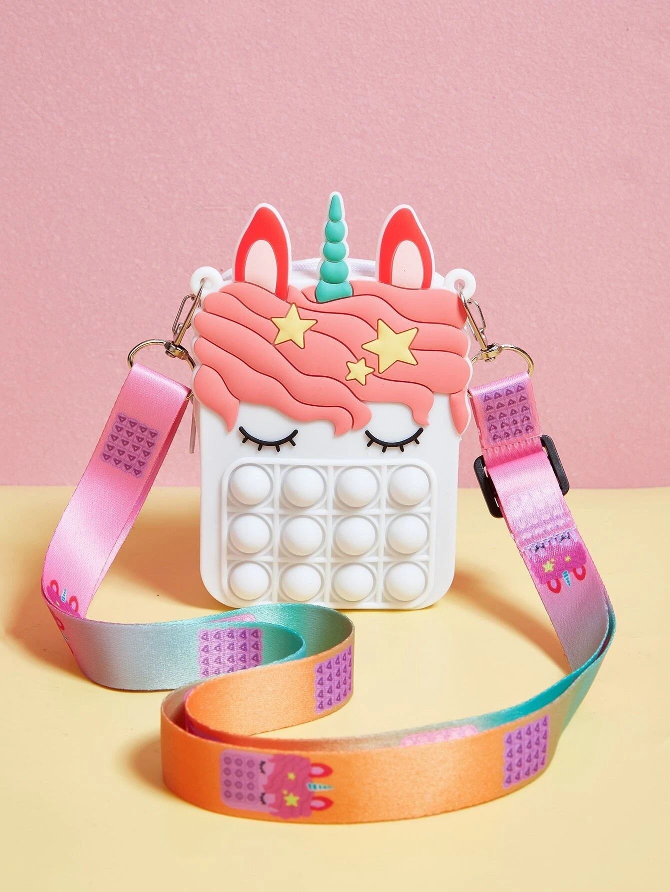 Dinossi - Unicorn Popit Design White Girl Shoulder Bag 