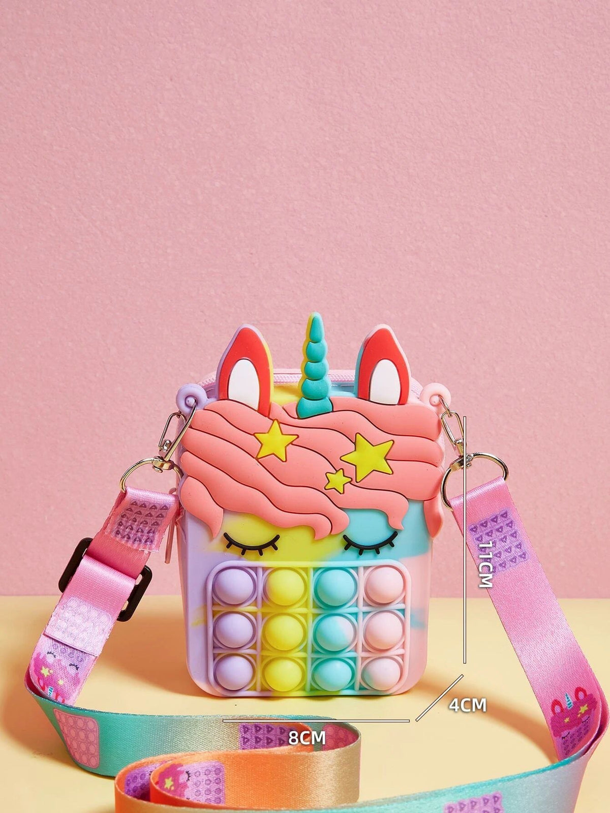 Dinossi - Unicorn Popit Design Rainbow Girl Shoulder Bag 