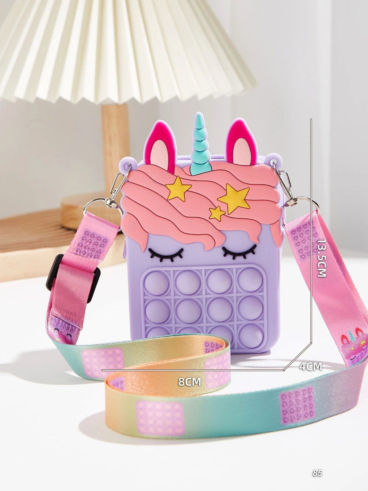 Dinossi - Unicorn Popit Design Purple Girl Shoulder Bag 