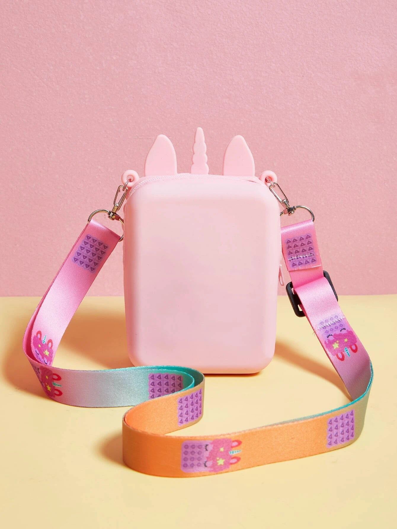 Dinossi - Unicorn Poppies Design Pink Girl Shoulder Bag 