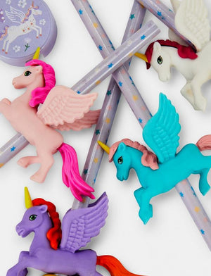 Dinossi - Unicorn Eraser, Sharpener and Pencil Set