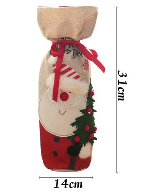 Dinossi - Christmas Santa Claus Plush Wine Bottle Dress Up 