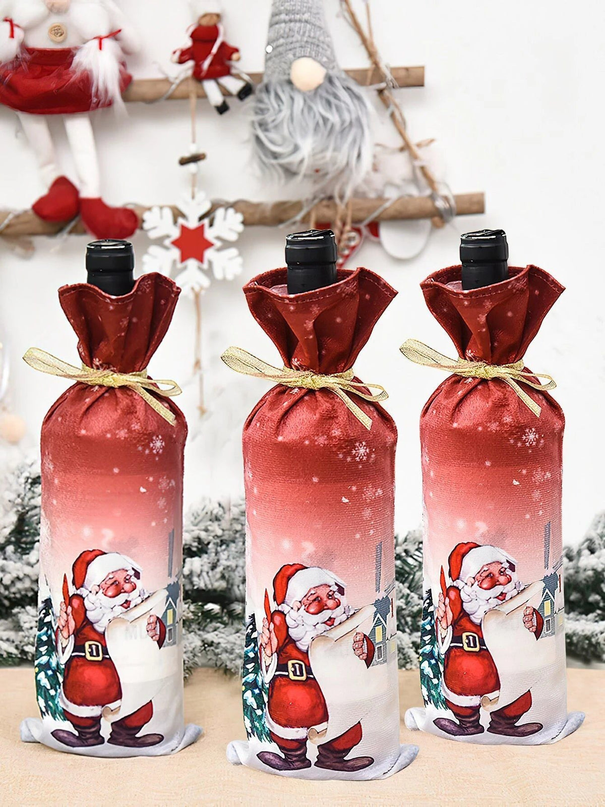 Dinossi - Christmas Santa Claus Wine Bottle Dress Up 