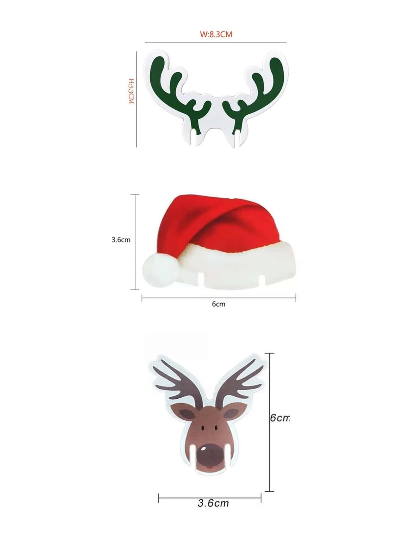 Dinossi - New Year Party Glass Decorations Head 10 Pieces 