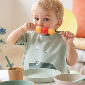 Done By Deer Bib with Velcro 2 Pack - Croco Green-Bibs-Croco Green- | Natural Baby Shower