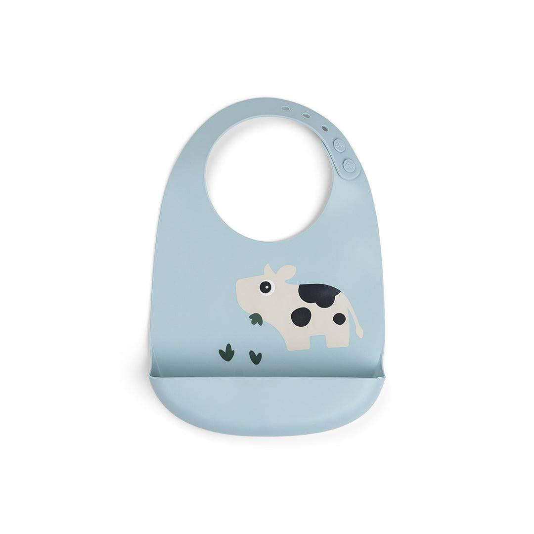 Done By Deer Silicone Bib - Dotti Blue-Bibs-Dotti Blue- | Natural Baby Shower