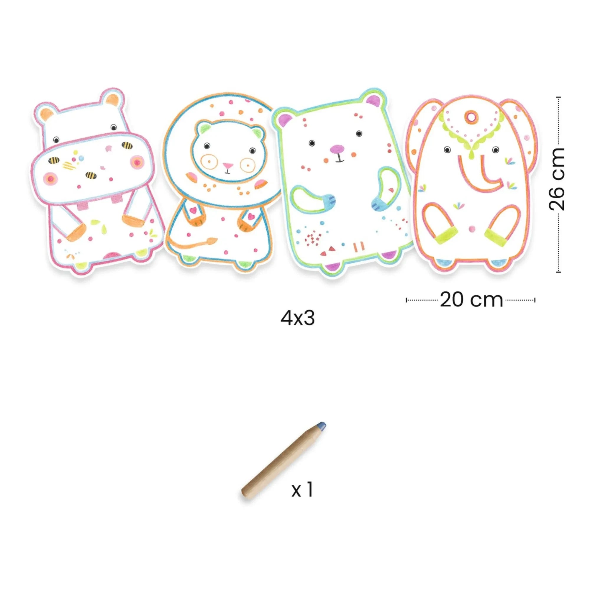 Djeco - Wild Animals Coloring Page
