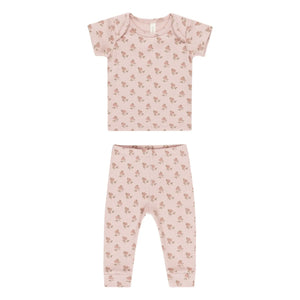 Quincy Mae - Rose T-Shirt and Leggings Set | Pink