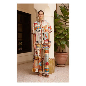 Alémais - Michelle Linen Short Sleeve Shirt | Ecru