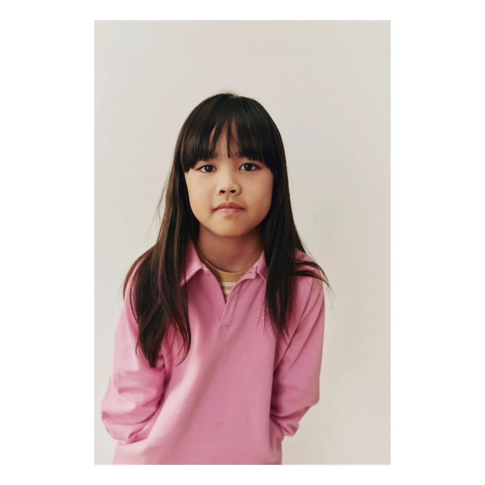 Gray Label - Organik pamuk polo yaka elbise | Pembe