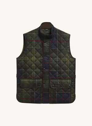 Barbour - Lowerdale Tartan Kapitone Yelek | Koyu yeşil