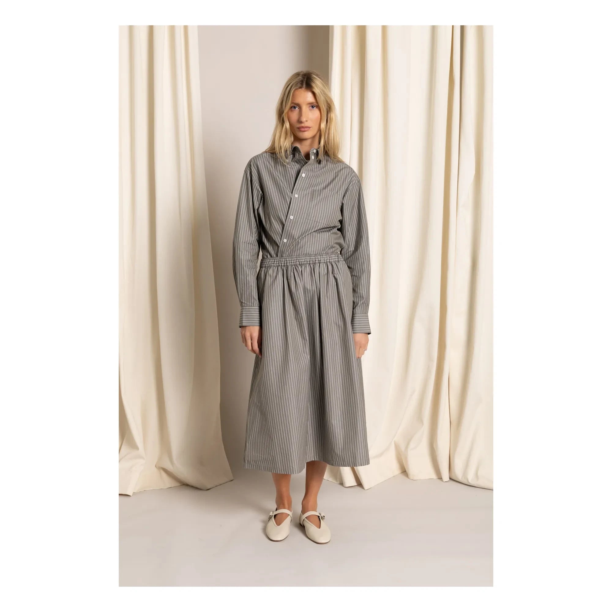 Smallable Woman - Cinnamon Striped Shirt | Gray