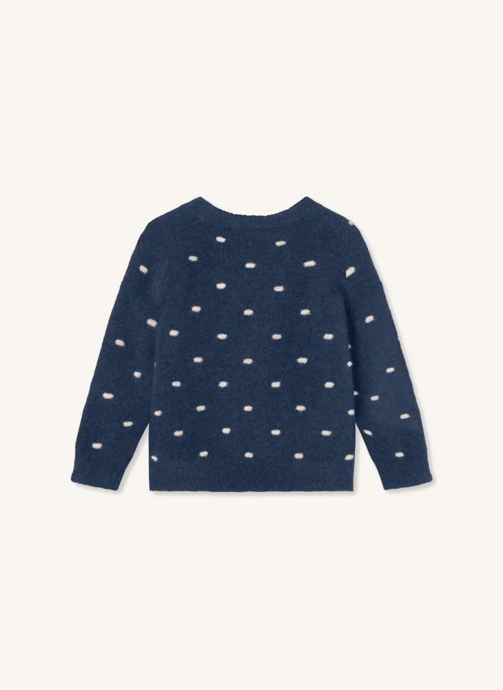 Fliink - navy star polka dot sweater