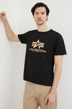 Alpha Industries Basic T-Shirt Foil Print Pamuklu Tişört